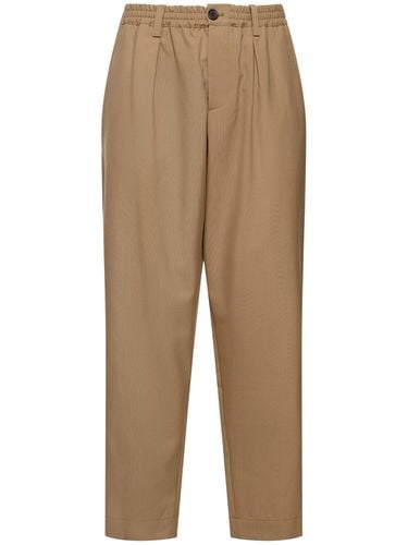 Tropical Wool Loose Crop Pants - MARNI - Modalova