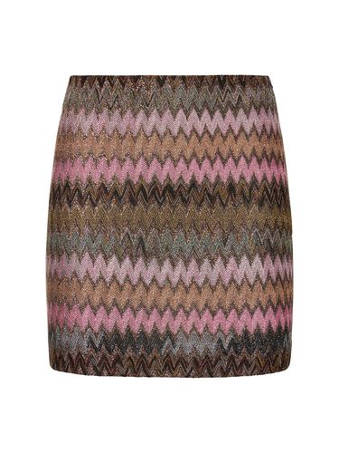 Chevron Lurex High Rise Mini Skirt - MISSONI - Modalova