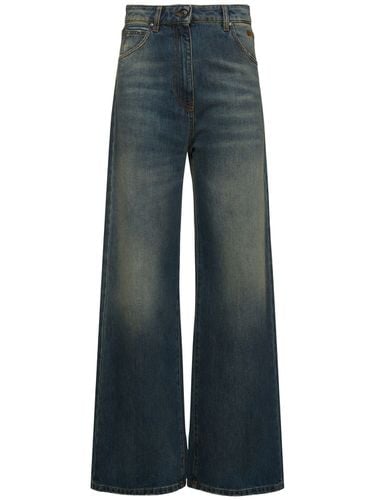 Jeans Acampanados De Denim - MSGM - Modalova