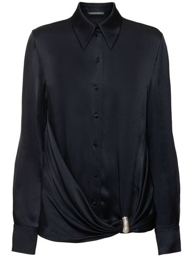 Draped Satin Shirt - ALBERTA FERRETTI - Modalova