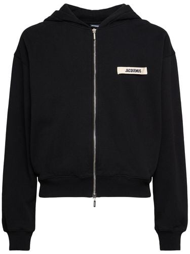 Le Hoodie Gros Grain Zip-up Sweatshirt - JACQUEMUS - Modalova