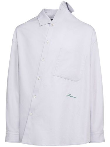 La Chemise Cuadro Cotton Asymmetric - JACQUEMUS - Modalova