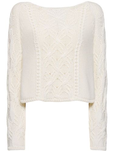 Embroidered Knit Sweater - ALBERTA FERRETTI - Modalova