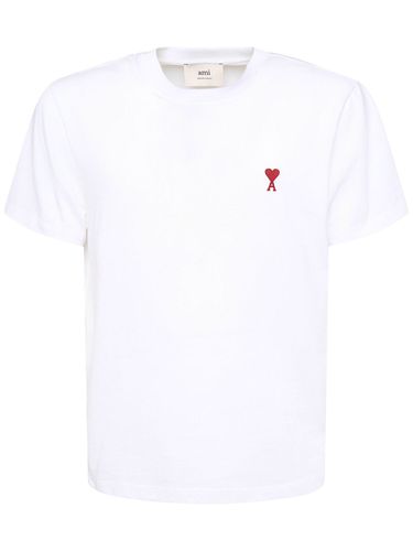 Classic Logo Cotton T-shirt - AMI PARIS - Modalova