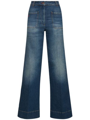 Jeans Larghi Alina In Denim A Vita Alta - VICTORIA BECKHAM - Modalova