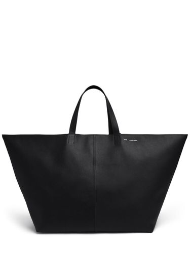 Midi Leather Tote Bag - AMI PARIS - Modalova