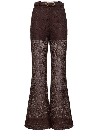 Illustration Lace Flared Pants - ZIMMERMANN - Modalova