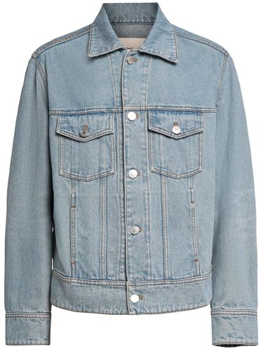 Cotton Denim Trucker Jacket - AMI PARIS - Modalova