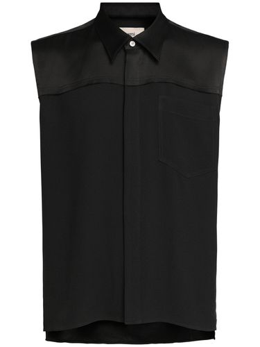 Sleeveless Viscose Blend Shirt - AMI PARIS - Modalova