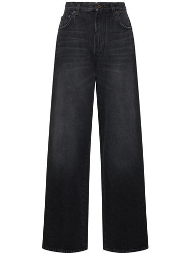 Body Printed High Rise Boyfriend Jeans - JEAN PAUL GAULTIER - Modalova