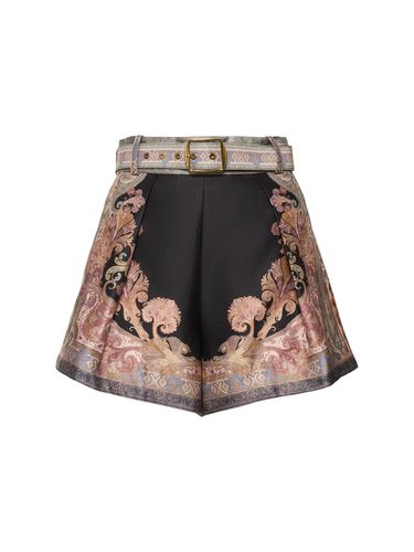 Illustration Silk & Cotton Shorts - ZIMMERMANN - Modalova