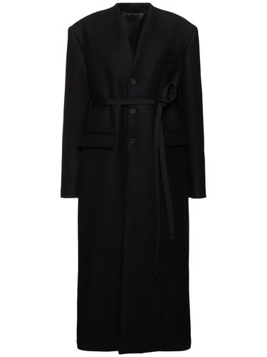 Wool Long Coat W/ Corset - JEAN PAUL GAULTIER - Modalova