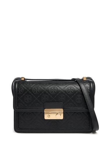 T Monogram Leather Shoulder Bag - TORY BURCH - Modalova