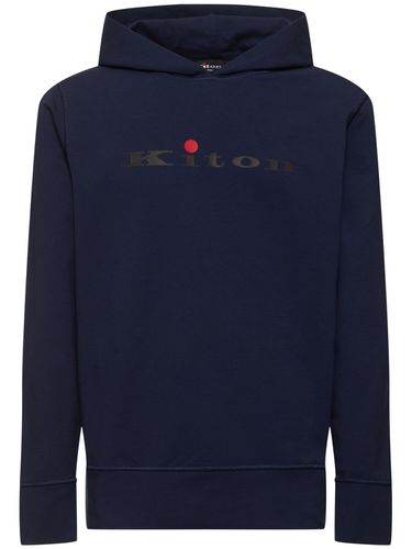 Cotton Blend Logo Sweatshirt - KITON - Modalova