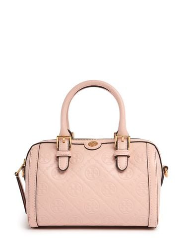 Petite T Monogram Barrel Leather Bag - TORY BURCH - Modalova