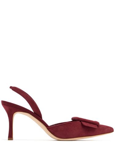 Mm Maysli Suede Slingback Pumps - MANOLO BLAHNIK - Modalova