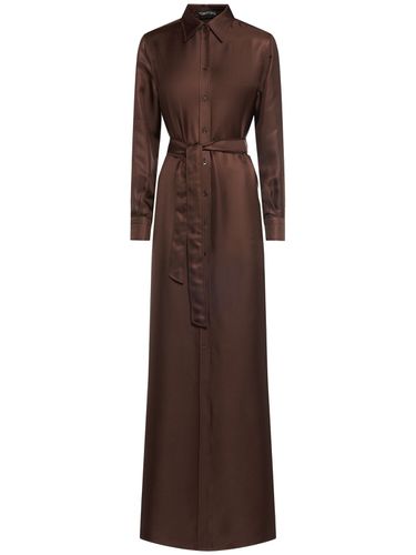 Belted Silk Twill Long Shirt Dress - TOM FORD - Modalova