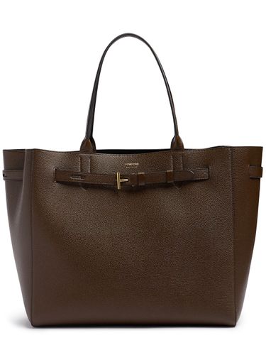 Large Grain Leather Tote Bag - TOM FORD - Modalova