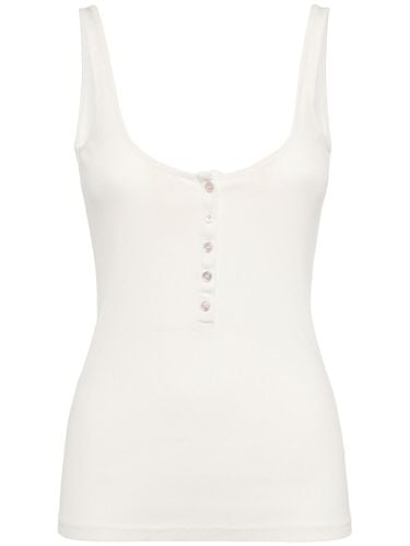 Cotton Blend Rib Jersey Tank Top - TOM FORD - Modalova