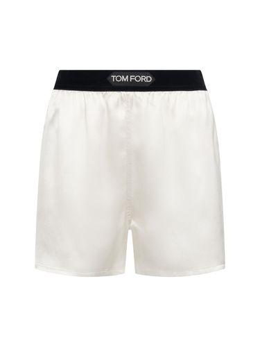 Logo Silk Satin Mini Shorts - TOM FORD - Modalova