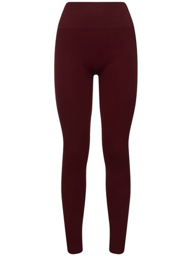 Ribbed Jersey Leggings W/ Stirrups - ANDREADAMO - Modalova