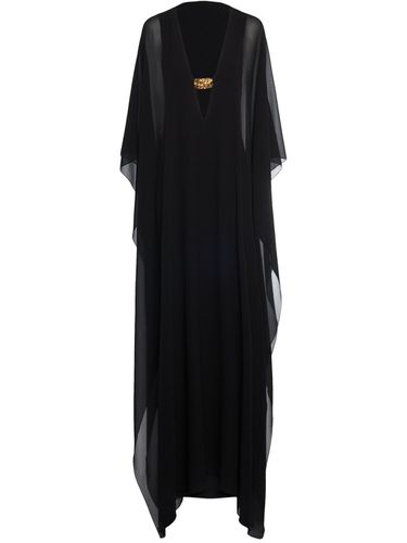 Deep V-neck Silk Georgette Long Dress - TOM FORD - Modalova