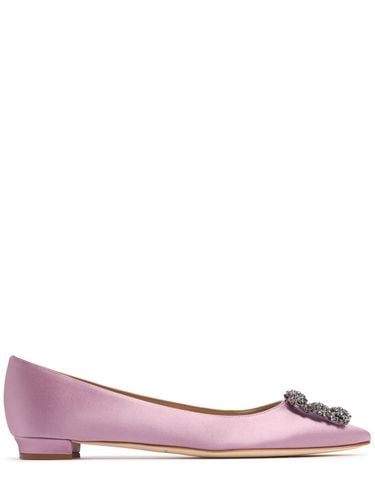 Mm Hangisi Satin Ballerina Flats - MANOLO BLAHNIK - Modalova