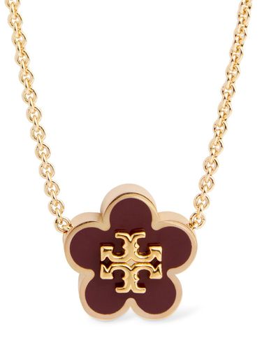 Kira Flower Pendant Necklace - TORY BURCH - Modalova