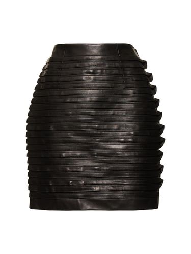 Plongé Leather Mini Skirt - VERSACE - Modalova