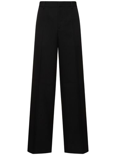 Formal Grain De Poudre Wool Pants - VERSACE - Modalova