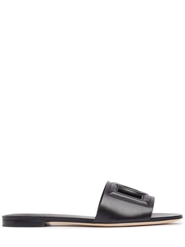 Mm Bianca Leather Slide Sandals - DOLCE & GABBANA - Modalova