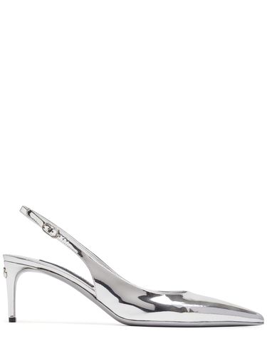 Mm Lollo Mirror Leather Slingback Heel - DOLCE & GABBANA - Modalova