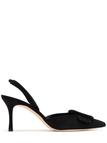 Mm Maysli Suede Slingback Pumps - MANOLO BLAHNIK - Modalova