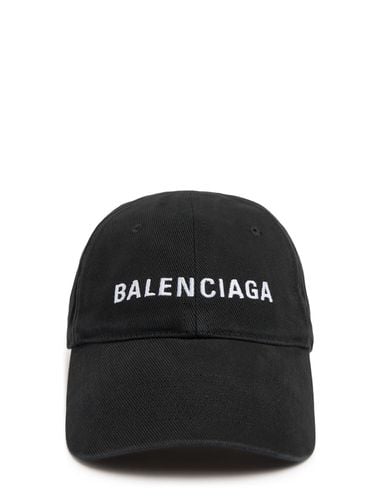 Logo Embroidered Cotton Baseball Hat - BALENCIAGA - Modalova