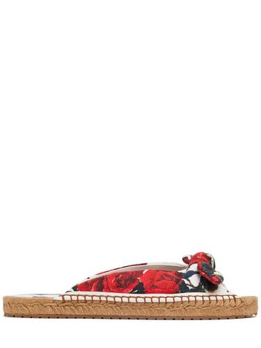 Mm Textile & Rope Flat Espadrilles - DOLCE & GABBANA - Modalova