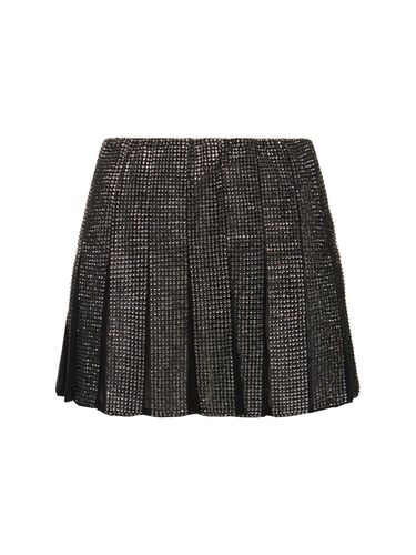 Embellished Pleated Mini Skirt - GIUSEPPE DI MORABITO - Modalova