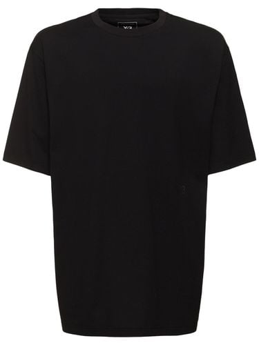 Boxy Short-sleeved Cotton T-shirt - Y-3 - Modalova