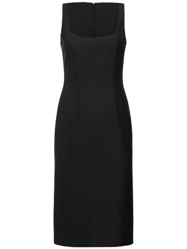 Compact Wool Midi Dress - MOSCHINO - Modalova