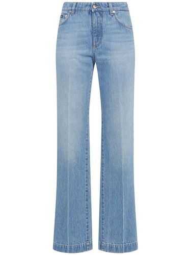 Low Rise Denim Straight Jeans - DOLCE & GABBANA - Modalova