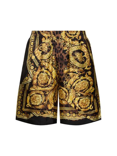 Wild Barocco Silk Shorts - VERSACE - Modalova