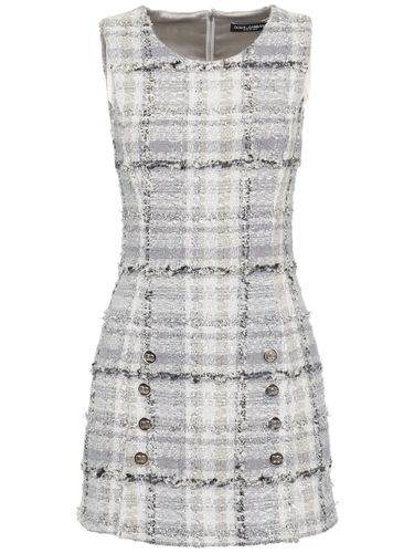 Lurex Tweed Mini Dress - DOLCE & GABBANA - Modalova