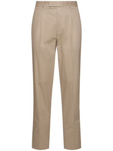 Single Pleat Premium Cotton Blend Pants - ZEGNA - Modalova