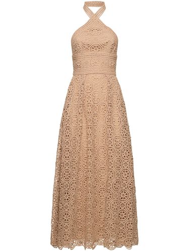 Macramé Midi Halter Dress - ELIE SAAB - Modalova