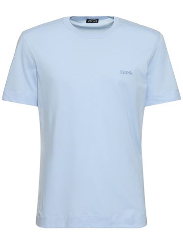 Pure Cotton Jersey Regular Fit T-shirt - ZEGNA - Modalova