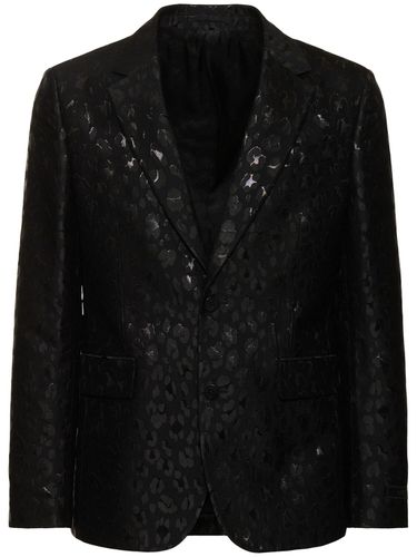 Lurex Leopard Jacquard Blazer - VERSACE - Modalova