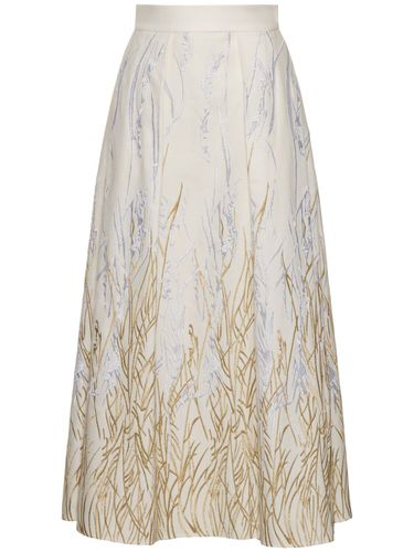 Embroidered Cotton Maxi Skirt - ELIE SAAB - Modalova