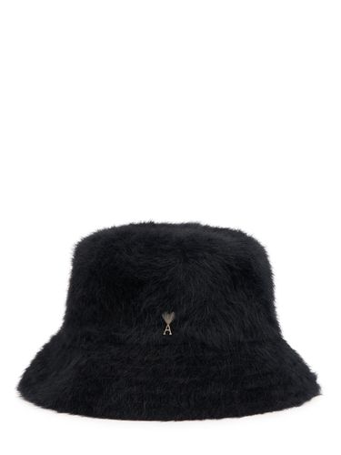 Fluffy Wool & Acrylic Bucket Hat - AMI PARIS - Modalova