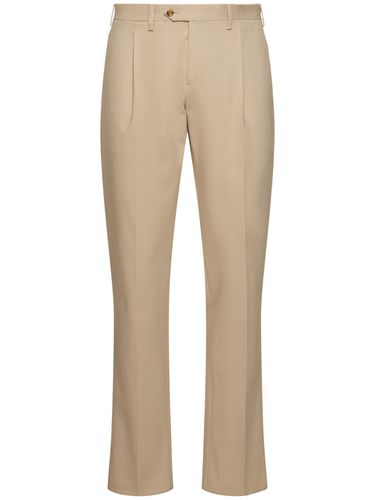 Single Pleat Stretch Cotton Pants - LARDINI - Modalova