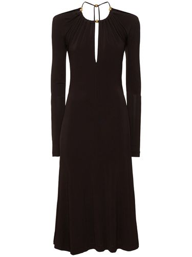 Stretch Jersey Off-shoulder Long Dress - FERRAGAMO - Modalova