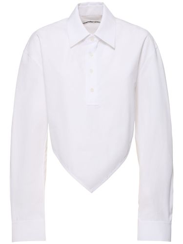 Cropped Cotton Shirt - ALEXANDER WANG - Modalova